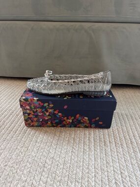 Never Worn NWT In Box Stuart Weitzman JellyStone Clear Jelly Ballet Flat